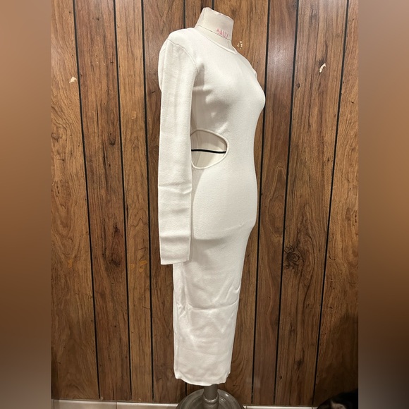 NEW!! Women's Dynamite Ribbed Cut Out Bodycon Dress, Size L - Picture 2 of 6